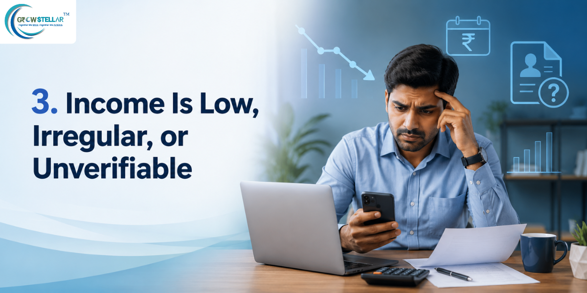 Income Is Low, Irregular, or Unverifiable